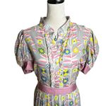 CK Bradley Wildflower Gray Annabelle Maxi Dress L | Puff Sleeve Tiered Cottage Size L Photo 4