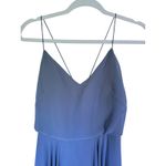 Jenny Yoo  Bridesmaid Dress Chiffon Evening Gown 4 Stormy Gray Blue Event Wedding Photo 2