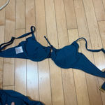 Shade & Shore  Teal High Rise Bikini Swimsuit Size Medium / 36C Photo 10