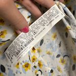 ZARA White Black Lace Inset Blue and Yellow Floral Tank Top Blouse XS Photo 10