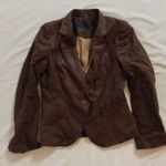 ZARA Basic Vegan Suede Brown Blazer Photo 1