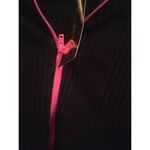 Nicki Minaj  Women's Juniors Crop Sweater Zip Up Size XL Black Pink Photo 2