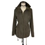 Charlotte Russe Olive Green Utility Anorak Jacket with Hood | Size Small Photo 1