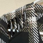 Candie's Candie’s Women’s Army Green Plaid Half Zip Sheer Long Sleeve V Neck Blouse XS Photo 5