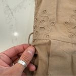 Boden Sleeveless Eyelet Button Front Cottagecore Midi Dress Womens 2R Tan Preppy Size 2 Photo 5