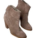Nine West  Hamelin Suede Chunky Heel Tan Booties Photo 1