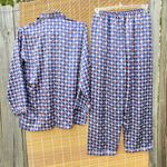 Silk Diamond Piped Edge Pajama Set XXL Red Photo 7