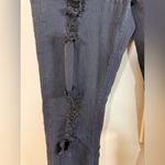 EXPRESS  Jeans Women’s Leggings Mid Rise Black Ripped Front Sz 6 Mint Photo 2