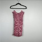 Dolls Kill 𝅺 Tic Toc Velvet Strapless Bodycon Dress Pink Sz S‎ NWT Photo 6