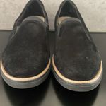 Clarks Collection by Sharon Dolly Black Suede Wedge Lug Soles Slip On Loafers 11 Photo 3