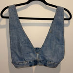 Urban Outfitters  Light Blue Denim Crop Top Photo 0