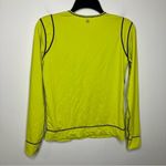 Athleta ‎ neon long sleeve shirt kangaroo pocket size small Photo 3