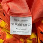 Summer Sunset Flying Birds 100% Cotton Pleated Skirt Midi Dress by Emily & Finn Orange Photo 4