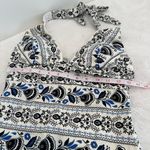 Boden Bow Detail Halter Swimsuit size 8 White Photo 3