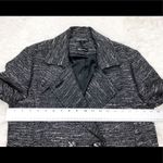 Spiegel Vintage  Black Silver Metallic 3 Button Double Breasted Peacoat Size 10 Photo 3
