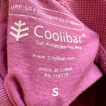 Coolibar Polo Shirt Long Sleeve Golf UPF 50+ Sun Protection Cotton Pink Small Photo 2