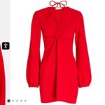 ALC Frank NWOT A.L.C. Womens Leslie Red Cut-Out Plunge Party Mini Dress sz 4 Photo 3