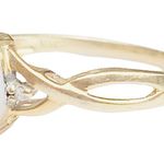 10K 10kt Karat Yellow Gold Beautiful Faux opal/diamond ring Photo 3