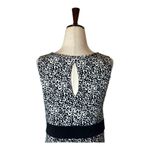 Soma Dress Womens Medium Black White Jersey Knit Animal Print Sleeveless Maxi Photo 3