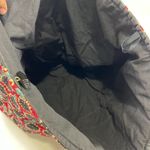 80s 90s Style Tote Shoulder Weekender Library Bag Cotton Floral Botanical Print Photo 4