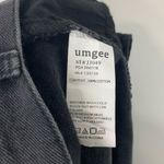 Umgee Raw Hem Washed Black Denim Mini Skirt Size 10 Photo 5