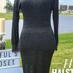 Halston Heritage black/silver metallic dress XS Photo 2