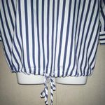 Mavi Blue and White Button Down Shirt with Notched Collar Size XS Photo 3