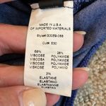 GBTSO Blue Velvet Long Sleeve Wide Neck One Shoulder Thong Bodysuit Photo 5