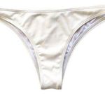 🔃White Ribbed Bikini Swimsuit Bottom Size L Photo 0