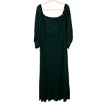 Lulus NWOT Feel the Romance Emerald Green Off-the-Shoulder Maxi Dress 1X Photo 2
