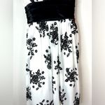 Trixxi White Black Floral Embroidered Empire Waist Party Dress Small NWT Elegant Photo 7