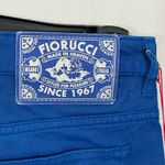 Fiorucci NWT  Royal Cobalt Blue Cotton Low Rise Skinny‎ Pants Trousers Size 31 Photo 3