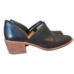 Madewell Black Leather Cutout Block Heel Shoes | Size 7.5 Photo 2