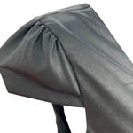 Mimi Chica Black Faux Leather Look Mini Dress Embroidered Lace Hem Size Small Photo 2