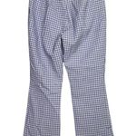 ZARA  Checkered High Rise Straight Leg Stretch Ankle Dress Pants L Purple White Photo 11