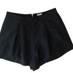 Tobi Pleated High Waisted Shorts Sz. L Black Exposed Back Zipper Dressy School Photo 0