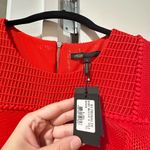 Maje  red mesh dress with ruffle sleeves and pleated detailing Size 2/EU38 Photo 9