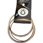 Faux Pearl 4pc Bangle Set Bracelets Jewelry Everyday Gold Photo 1