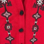 Koret vintage VTG wool sweater vest embroidered ball monkey fist closures coat M Red Size M Photo 1