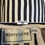 VINTAGE 1980'S MISTY LANE BLACK & WHITE STRIPE WIDE LEG HIGH WAIST TROUSERS (6) Photo 11