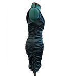 Elie Tahari  Jewel Green Satin Mini Dress Photo 4