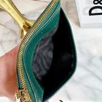 Dolce & Gabbana Green Leather & Crystal Logo Zippy Cardholder Photo 10