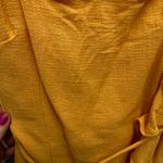 Selfie Leslie Orange Yellow Ruffle Mini Wrap Dress Photo 4