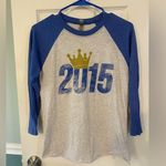 Kansas City Royals 2015 World Series Baseball Tee, XS Blue Photo 0