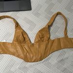 ZARA Yellow Leather Top Photo 0