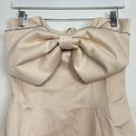 House Of CB  Ariella Satin Crystal Embellished Bow Dress in Ivory Size Small Photo 5
