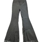 Judy Blue 5 / 27 Jeans Super Flare Leg Striped High Rise Raw Hem Boho Hippie Photo 1