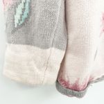 Floral Cottagecore Knit Cardigan Sweater Womens Grannycore Pastel Vintage Gray Size XL Photo 4