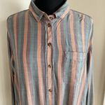 American Eagle 31.  Women's Striped Button Up Shirt Size Medium Photo 1