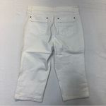Croft & Barrow  White Cropped Pants Women’s 12 silver stud details high waist Photo 5
